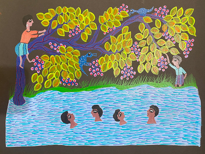 Tribal People, Bhil Art by Geeta Bariya Thumbnail