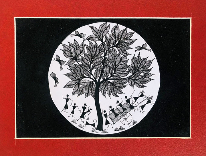 Tribal Way of Life, Warli Art by Dilip Bahotha Thumbnail