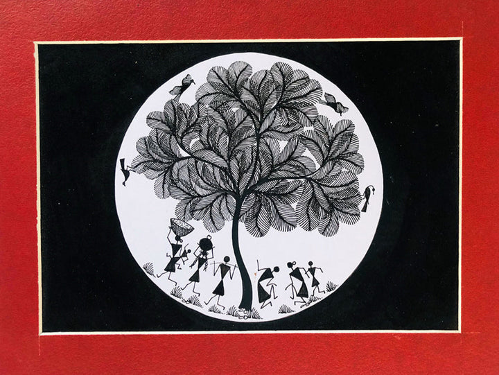 Tribal Way of Life, Warli Art by Dilip Bahotha Thumbnail