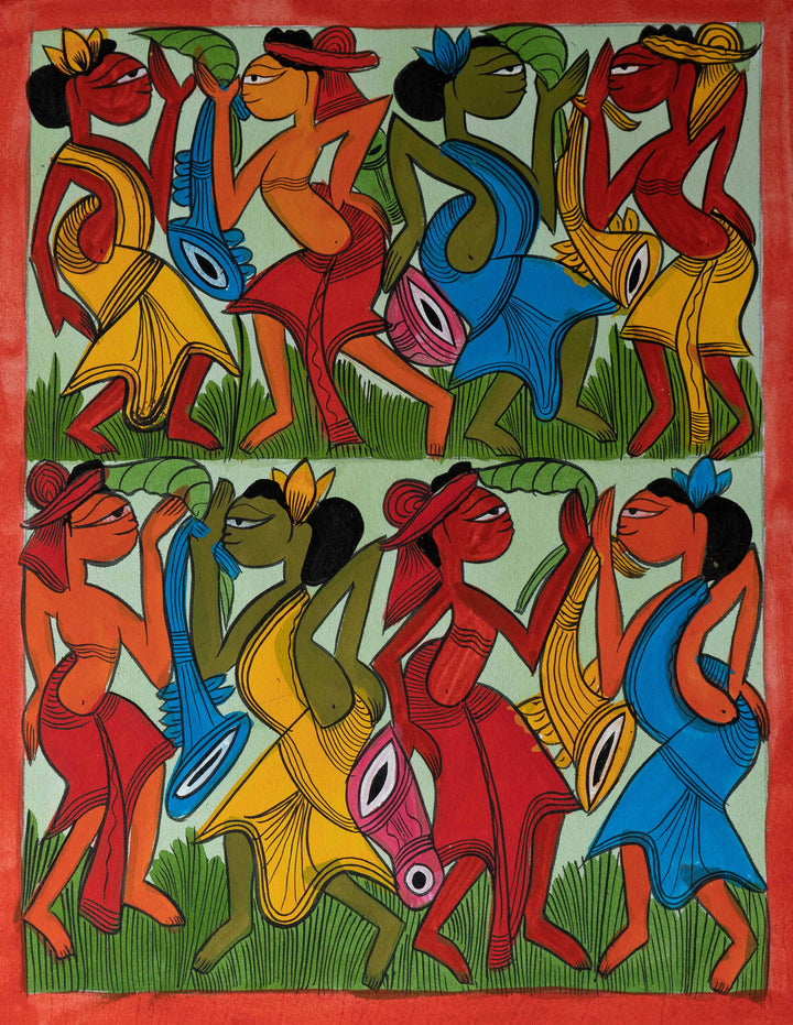 Tribal dance performance: Santhal-Tribal Pattachitra by Manoranjan Chitrakar Thumbnail