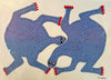 Buy Turtles in Blue Bhil Painting by Geeta Bariya