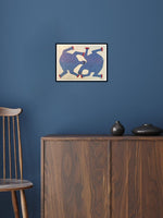 Turtles in Blue Bhil Painting by Geeta Bariya