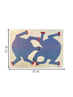 Turtles in Blue Bhil Painting for sale