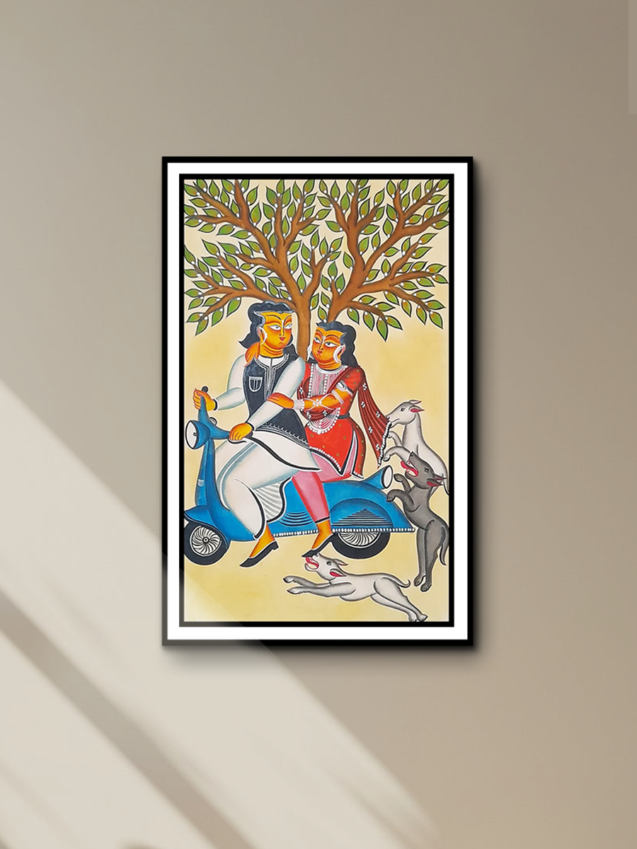 buy A Whirlwind Adventure: A Kalighat Painting by Uttam Chitrakar