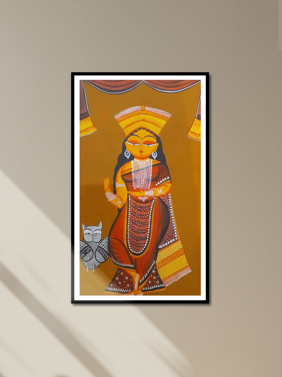 Lakshmi's Blessings: Uttam Chitrakar's Kalighat Devotion