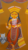 Lakshmi's Blessings: Uttam Chitrakar's Kalighat Devotion
