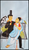 The Art of Connection: Uttam Chitrakar's Kalighat Masterpiece for Sale