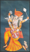 Buy Celestial Wisdom: Lord Ganesha in Kalighat Art by Uttam Chitrakar