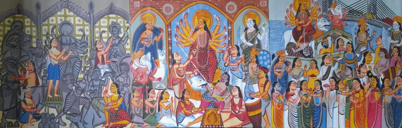 Buy The Artistry of Faith: Kalighat Paintings by Uttam Chitrakar