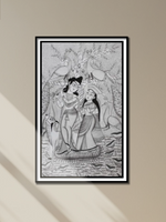 Buy Uttam Chitrakar's Serenade: Radha and Krishna on Kalighat Canvas