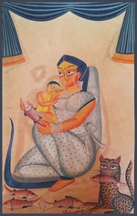 Maternal Devotion: Kalighat Reflections by Uttam Chitrakar