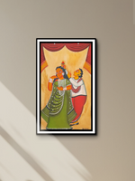 Whispers of Affection: A Kalighat Painting by Uttam Chitrakar