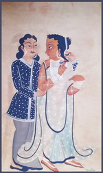 Kalighat Love Story: Uttam Chitrakar's Romantic Portrait