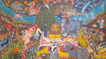 The Jungle's Rhapsody: A Kalighat Painting by Uttam Chitrakar