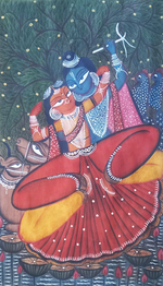Radha-Krishna in Kalighat by Uttam Chitrakar