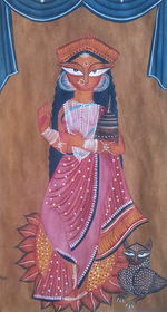 Goddess Lakshmi in Kalighat by Uttam Chitrakar