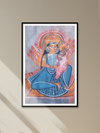Goddess Durga with infant Ganesha: Kalighat by Uttam Chitrakar