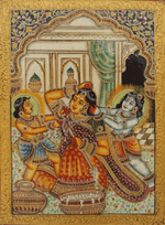 Buy Krishna in Usta Miniature by Pankaj Kumar