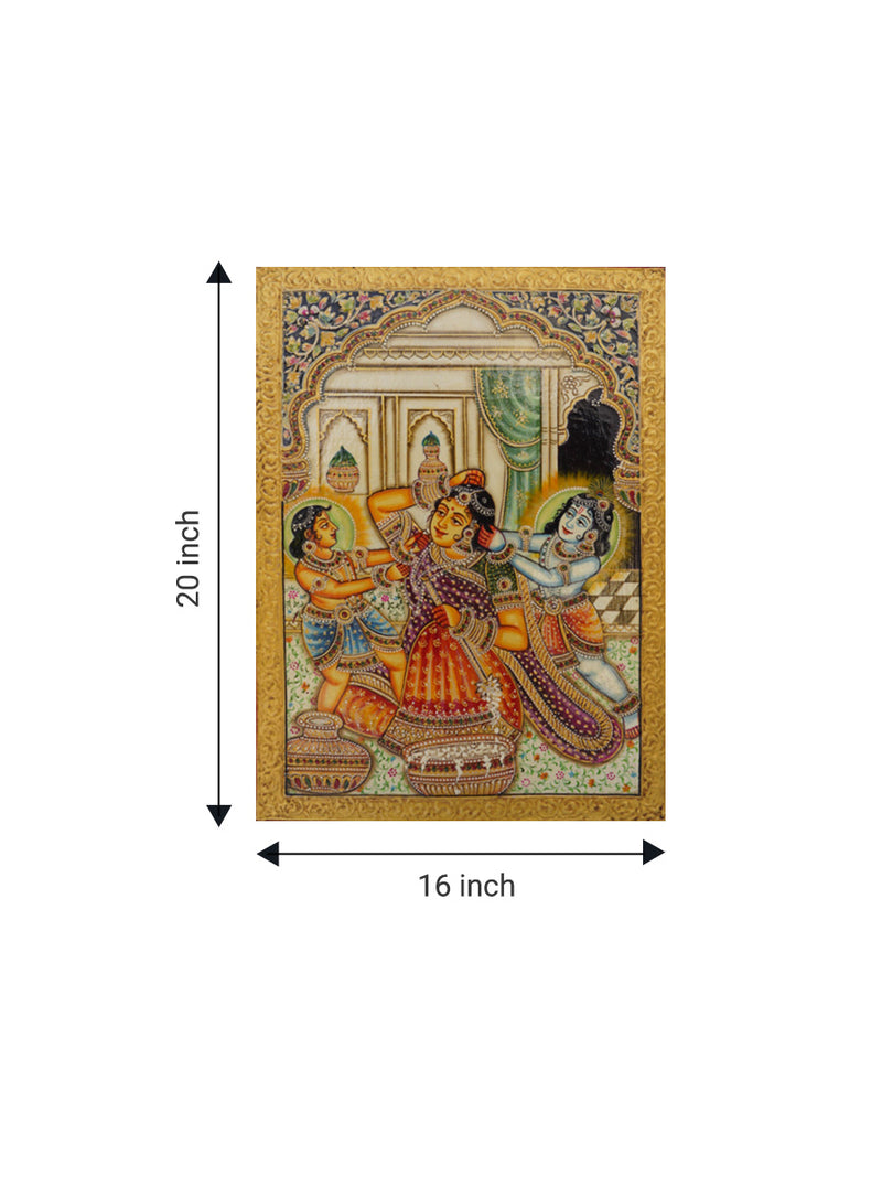 Krishna in Usta Miniature for sale