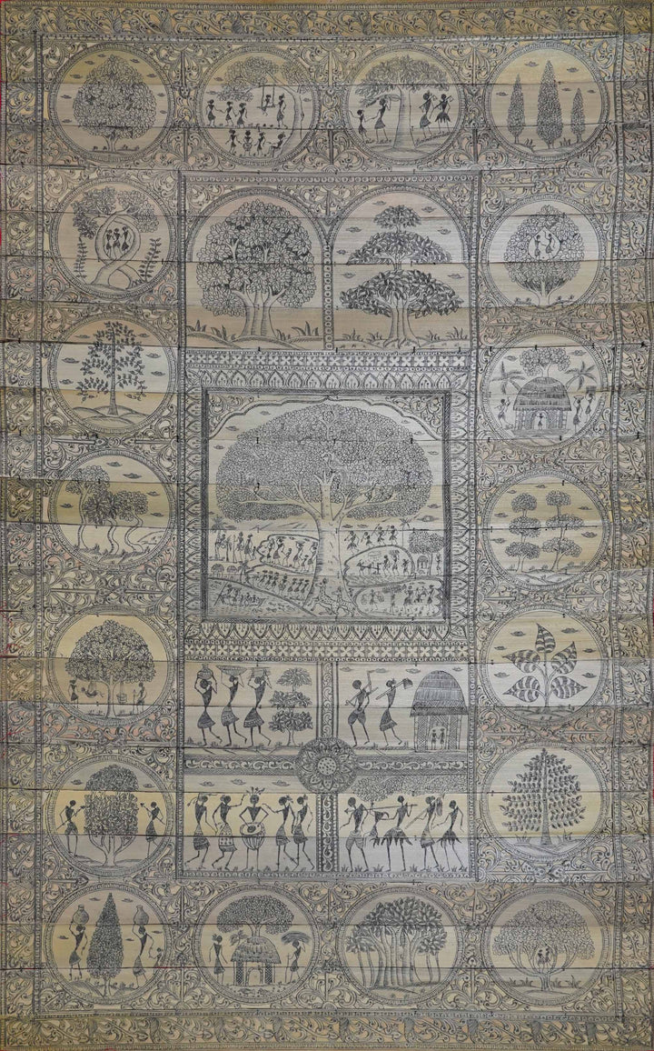 Unity of Life: Nurturing Nature's Bounty Talapatra Painting by Apindra Swain Thumbnail