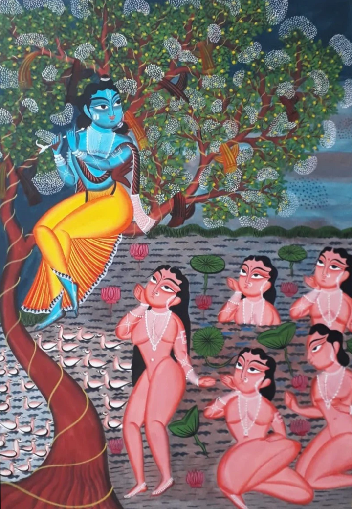 Krishna Leela in Kalighat by Uttam Chitrakar Thumbnail