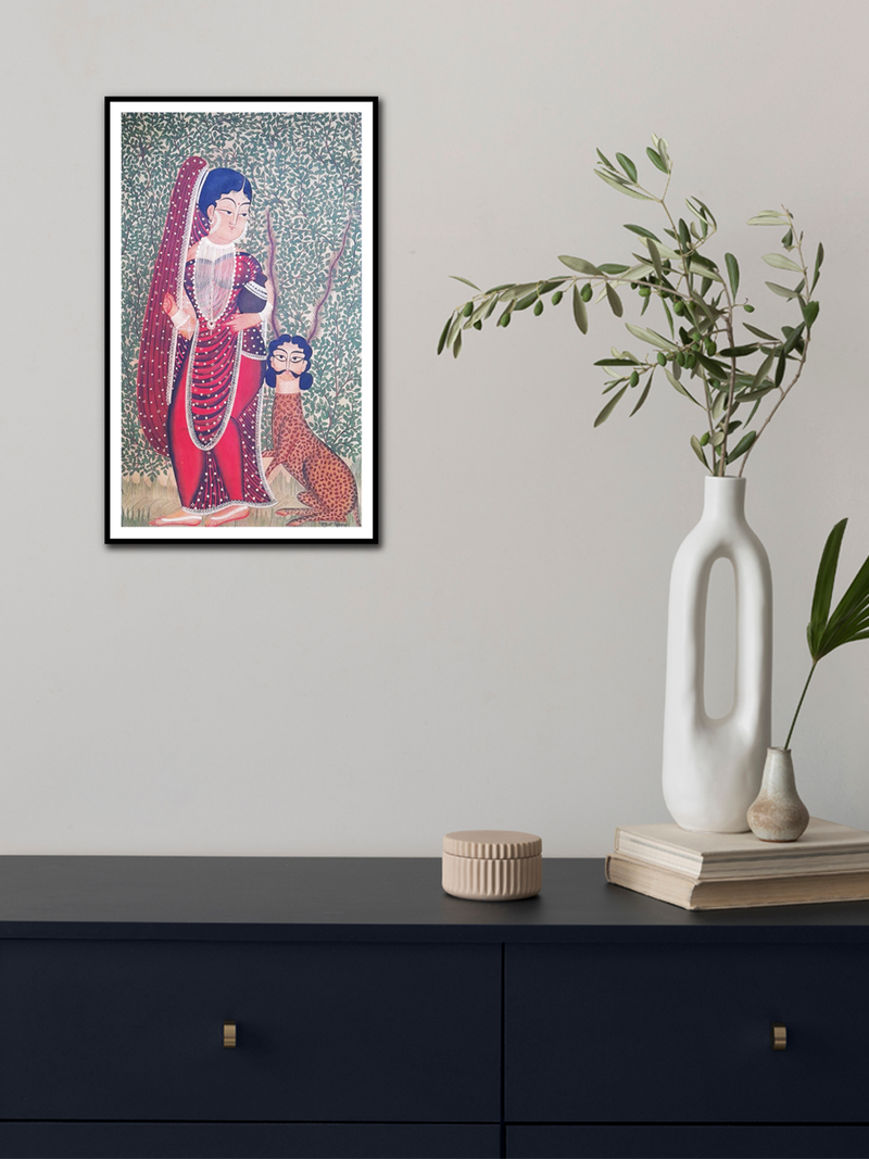 Uttam Chitrakar's Wild Harmony: A Mystical Kalighat