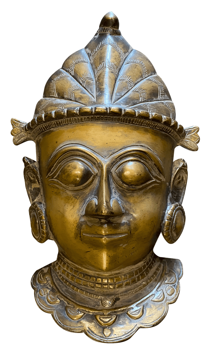 Gauri in Vintage Style Brass Mask Thumbnail
