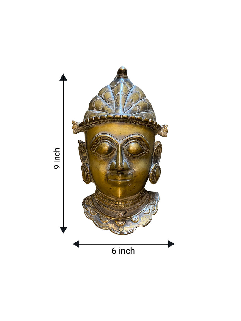 Gauri in Vintage Style Brass Mask for sale