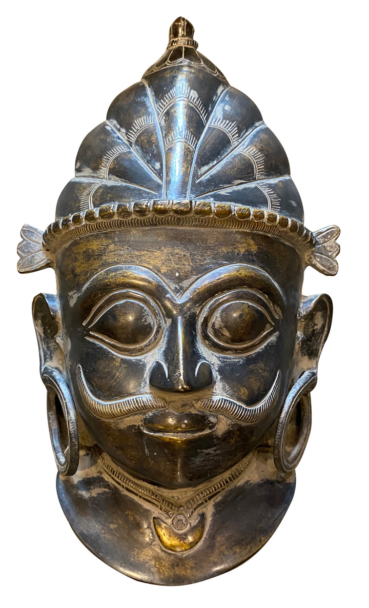 Mangesh (Shiva) in Vintage Style Brass Mask Thumbnail