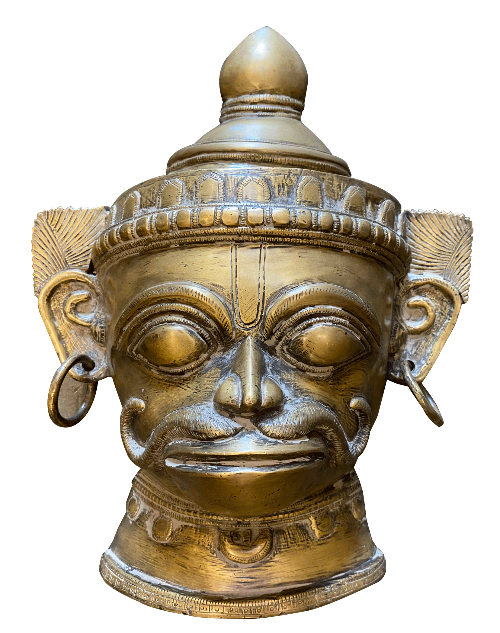 Hanu Mask Buy Hanuman Statue\mask Online In India | Vintage Brass Mask