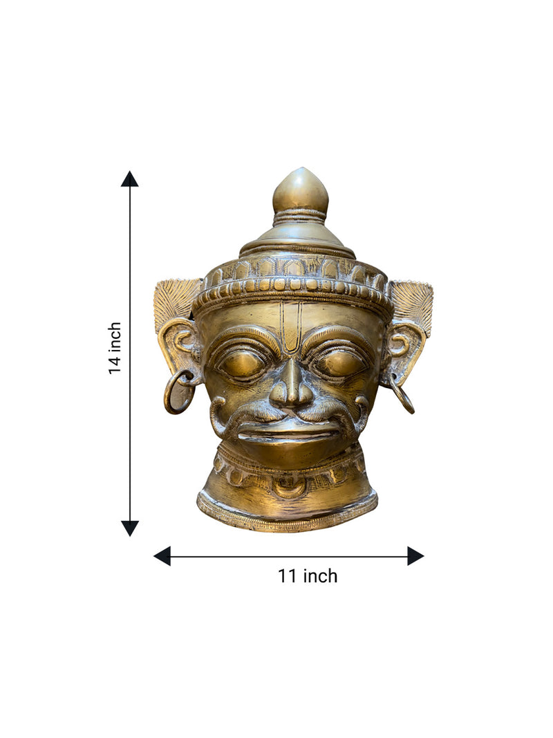Hanuman in Vintage Style Brass Mask for sale