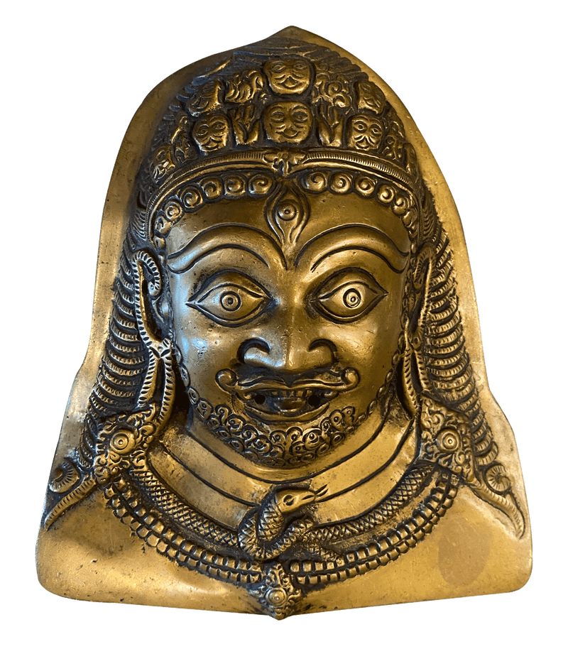 Buy Bhairav in Vintage Style Brass Mask
