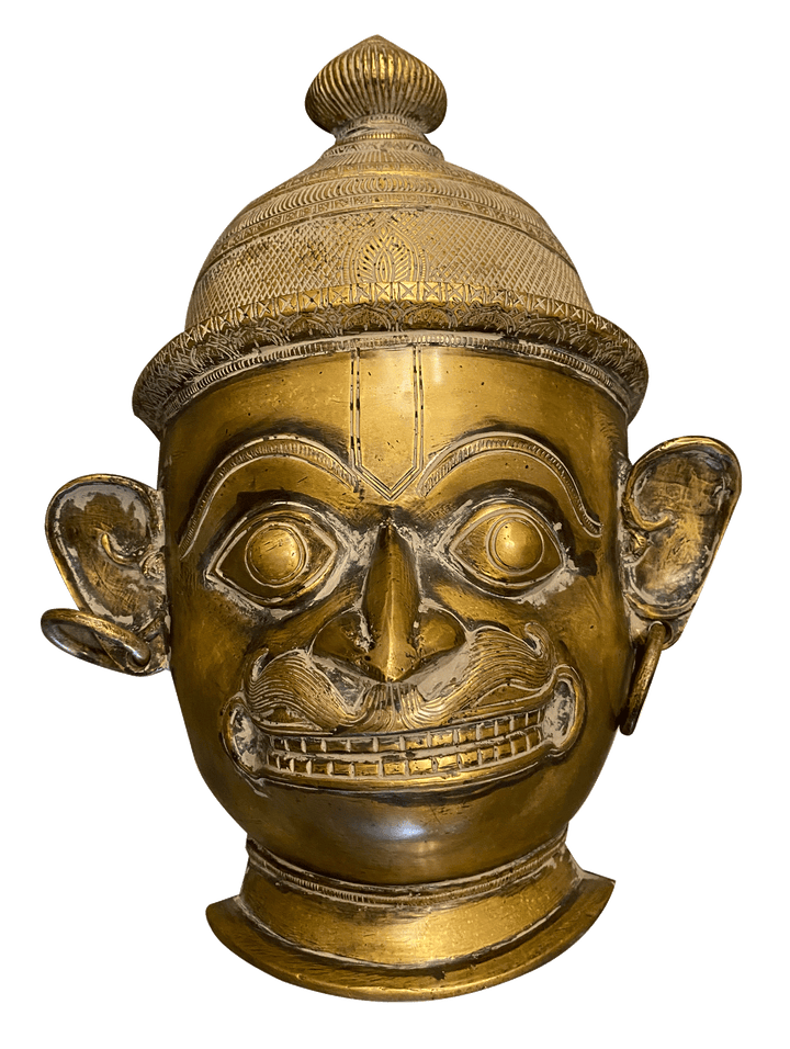 Hanuman in Vintage Style Brass Mask Thumbnail