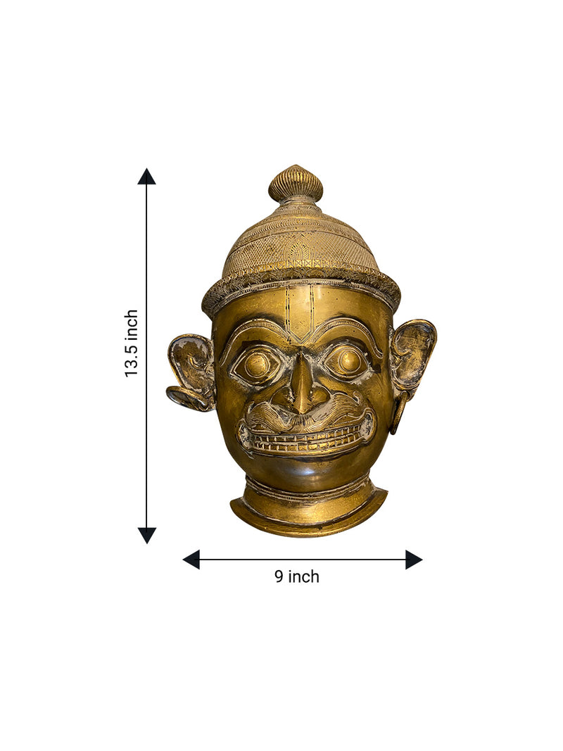 Hanuman in Vintage Style Brass Mask for sale