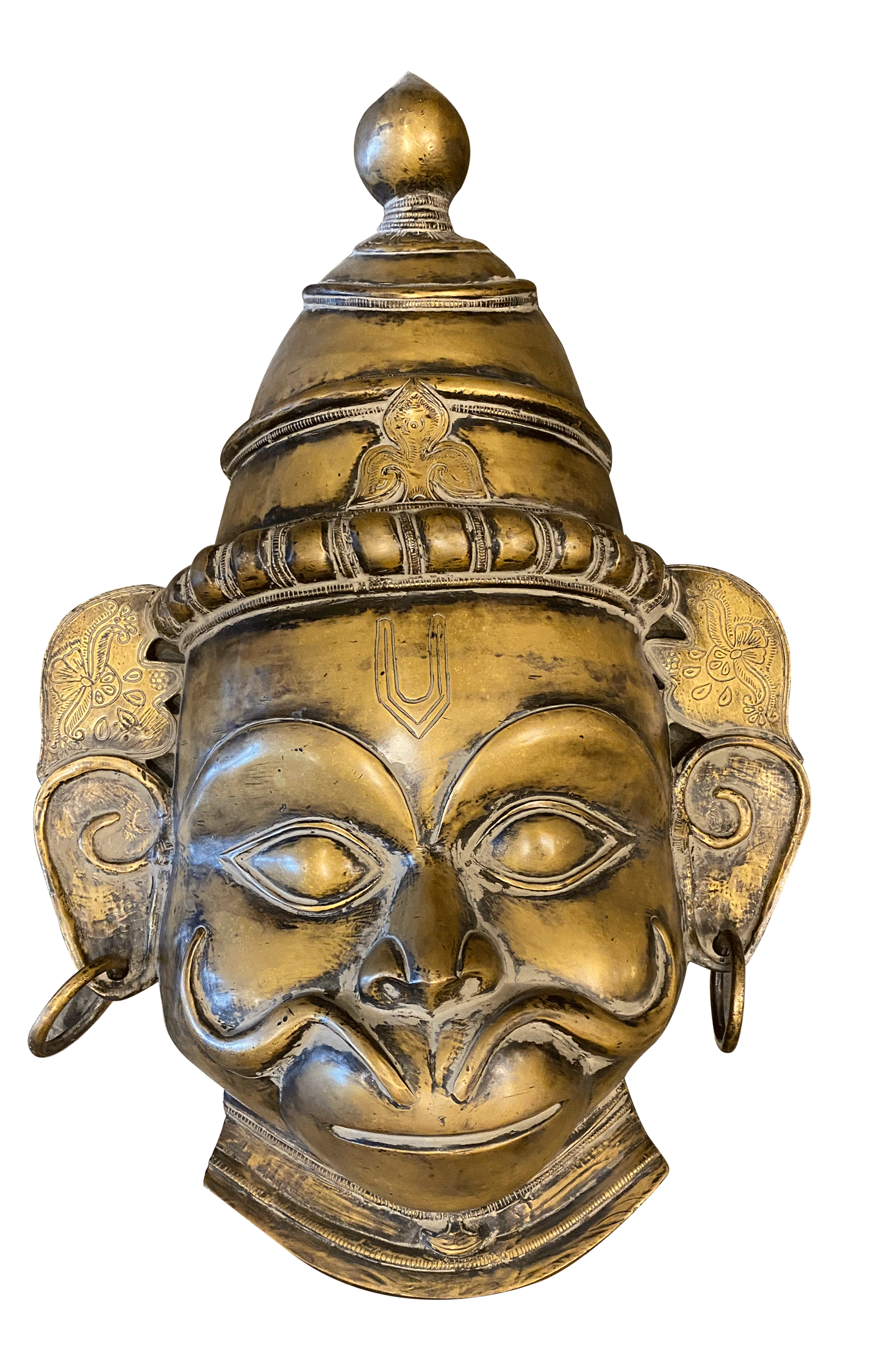 Hanuman Ritual Mask Pure Brass Hanuman Wall Hanging Mask Online In India for Sale