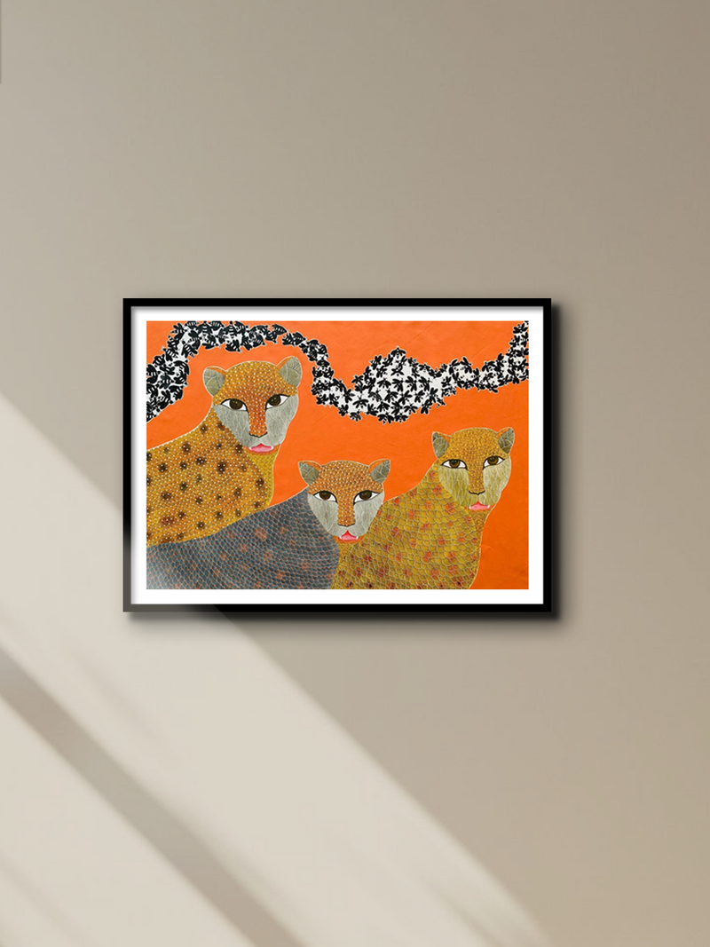 Ferocious Fauna: Gond painting by Venkat Shyam for sale