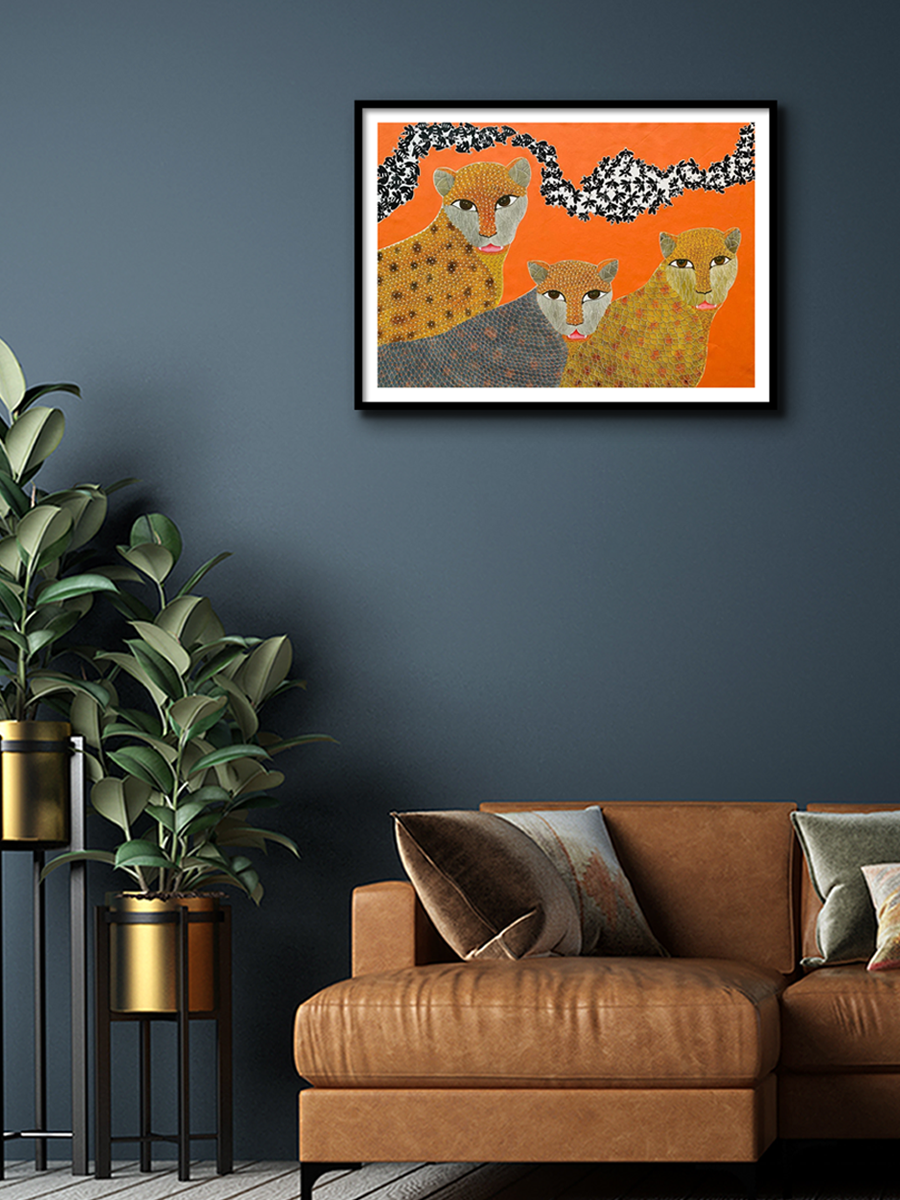 Buy The Tigers Gond Painting Online | Gond Art for Sale – Memeraki ...