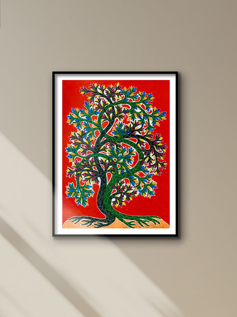 Sacred Trees:Gond Painting by Venkat Shyam for sale