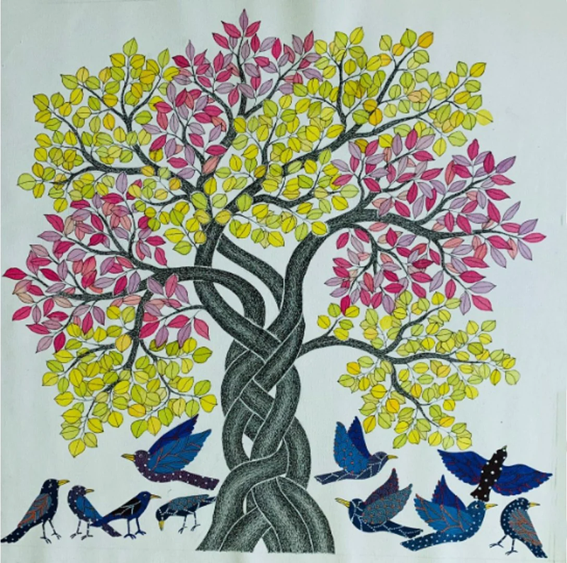Tree of Life: Gond Painting by Venkat Shyam