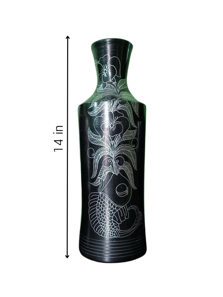 Vase in Black Pottery by Ramjatan Prajapati Thumbnail