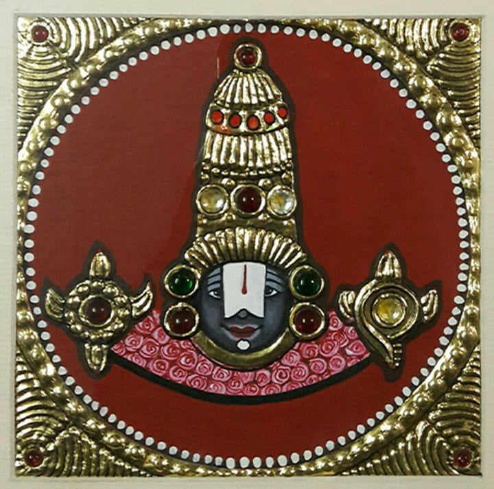 Venkateshvara, Tanjore Art by Sanjay Tandekar Thumbnail