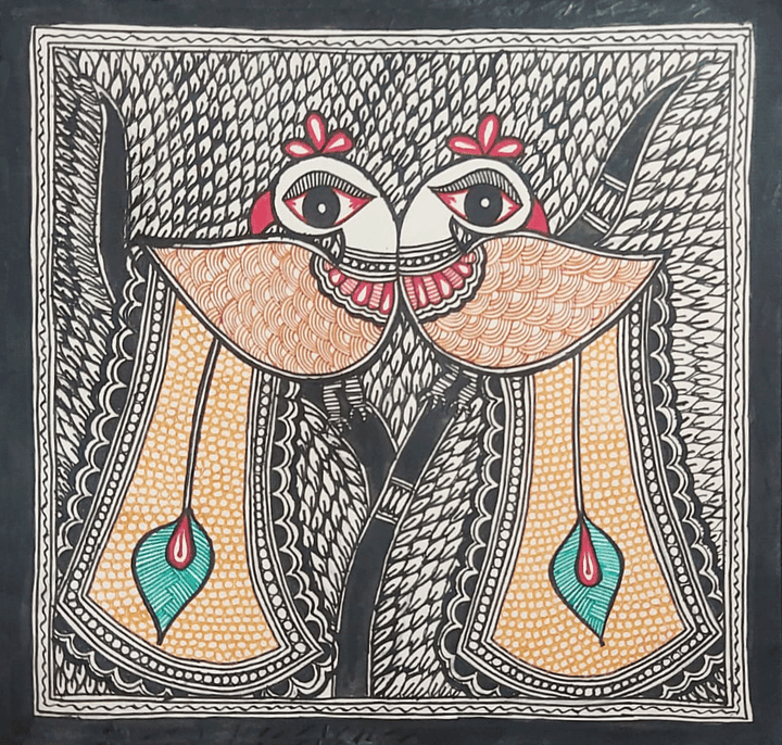 Vibrant Peafowl in Madhubani by Priti Karn Thumbnail