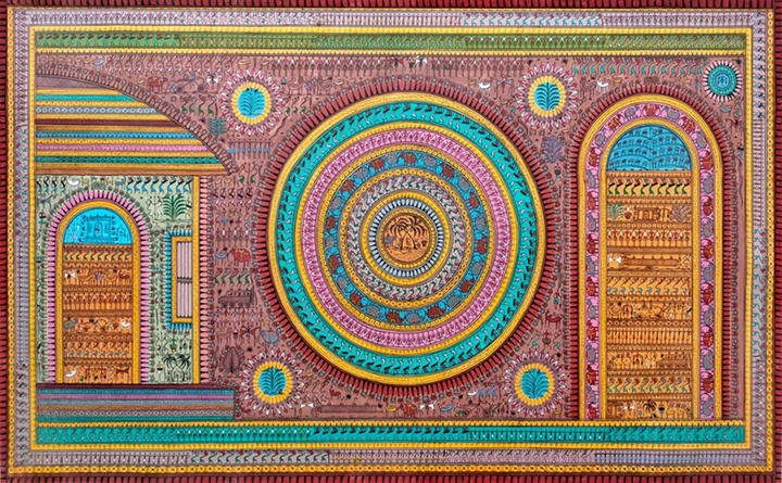 My Village - Saura Art by Purusottam Swain for Home Decor Thumbnail
