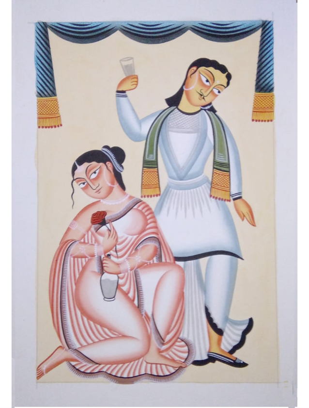 Vibrant Tales: A Kaleidoscope of Tradition and Expression Kalighat by Hasir Chitrakar Thumbnail