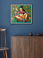 Village Beauty in Kerala Mural by Jijulal for Sale