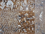 Village Life : Warli painting by Anil Wangad
