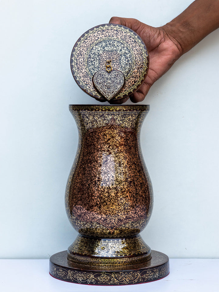 Vintage Mughal Tarkashi Wooden Pitcher By Mohan Lal Sharma Thumbnail