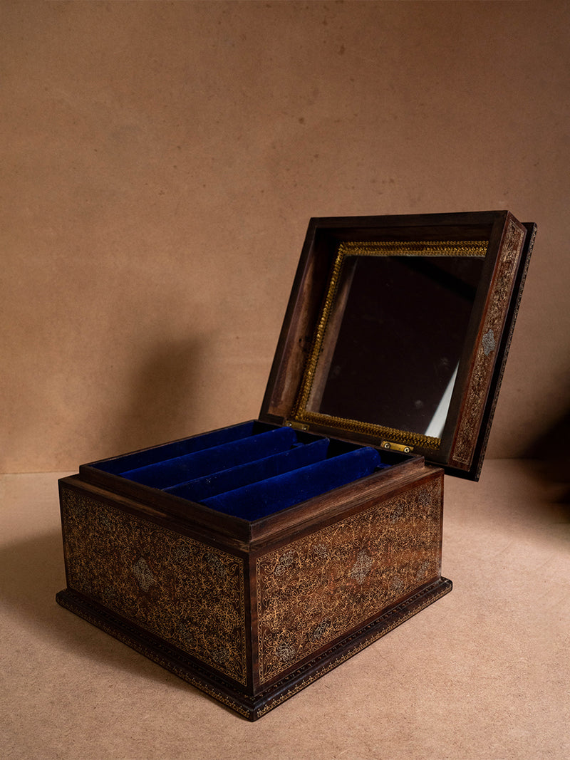 Buy Vintage Tarkashi Bangle Box with Mirror 