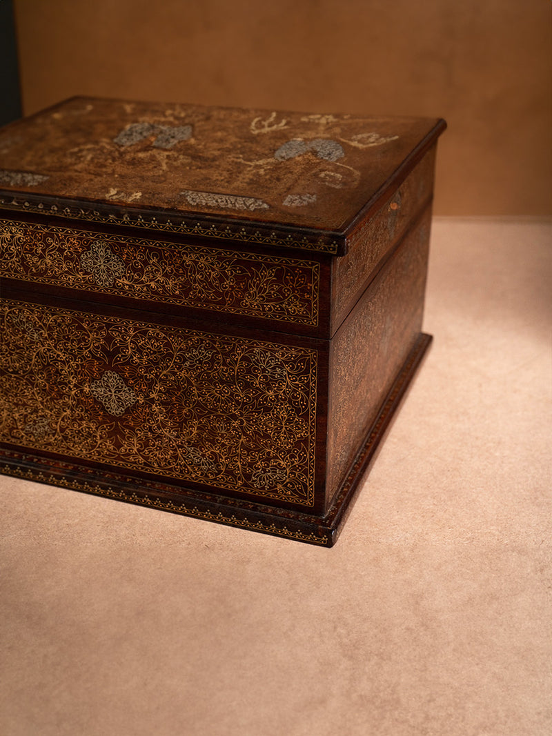 Shop Vintage Tarkashi Bangle Box with Mirror by Mohan Lal Sharma