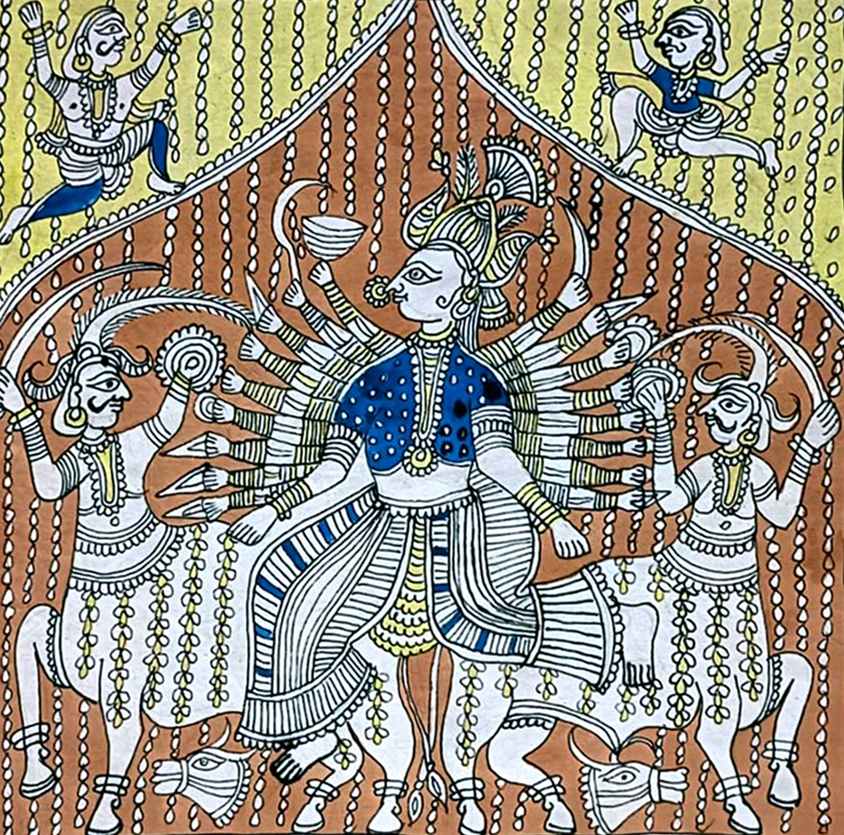 Buy Visat Mata: Mata Ni Pachedi Painting by Dilip Chittara
